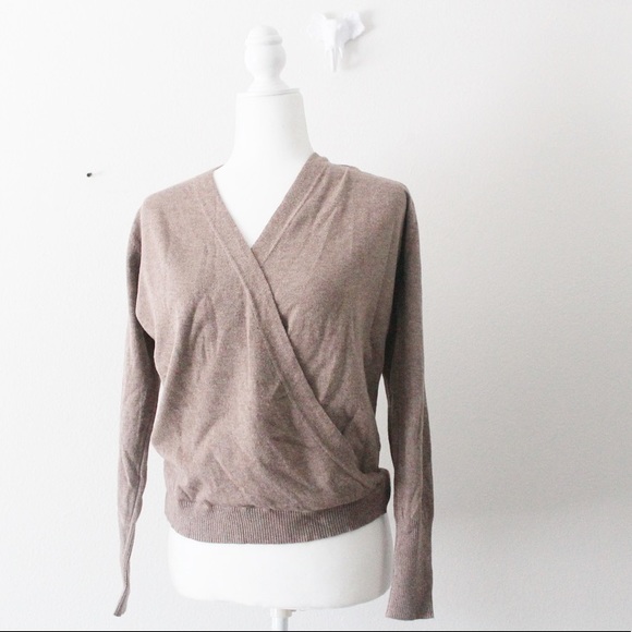 Sweaters - Lara Faux Wrap Long Sleeve Sweater 1629